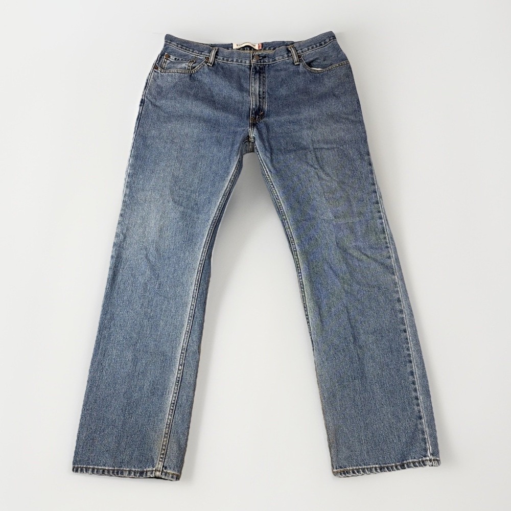Levi's‎ 505 Straight Fit Jeans Mens 40x34 Blue Medium Wash 100% Cotton Denim